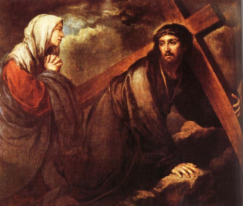 Bartolome Esteban Murillo Jesus bearing a cross Sweden oil painting art